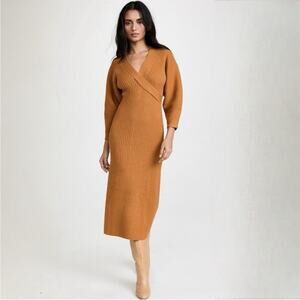 Mara Hoffman Samira Ribbed Knit Midi Sweater Dress NWT